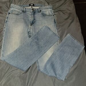 PAIGE Light Blue Straight Leg Jeans